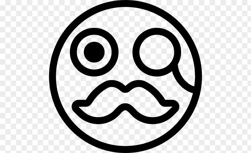 Gentleman Emoticon Smiley Face Moustache PNG