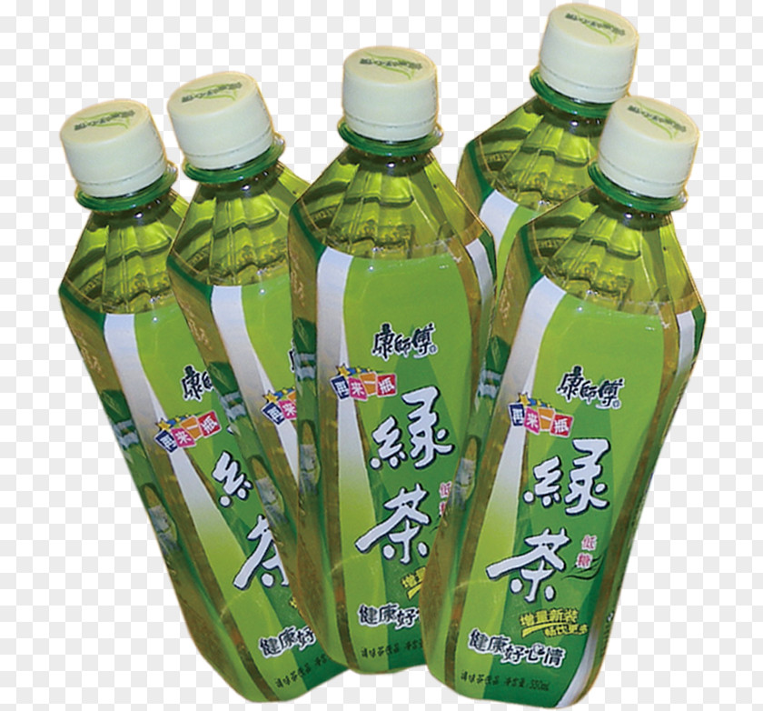 Green Tea Juice Bottle PNG