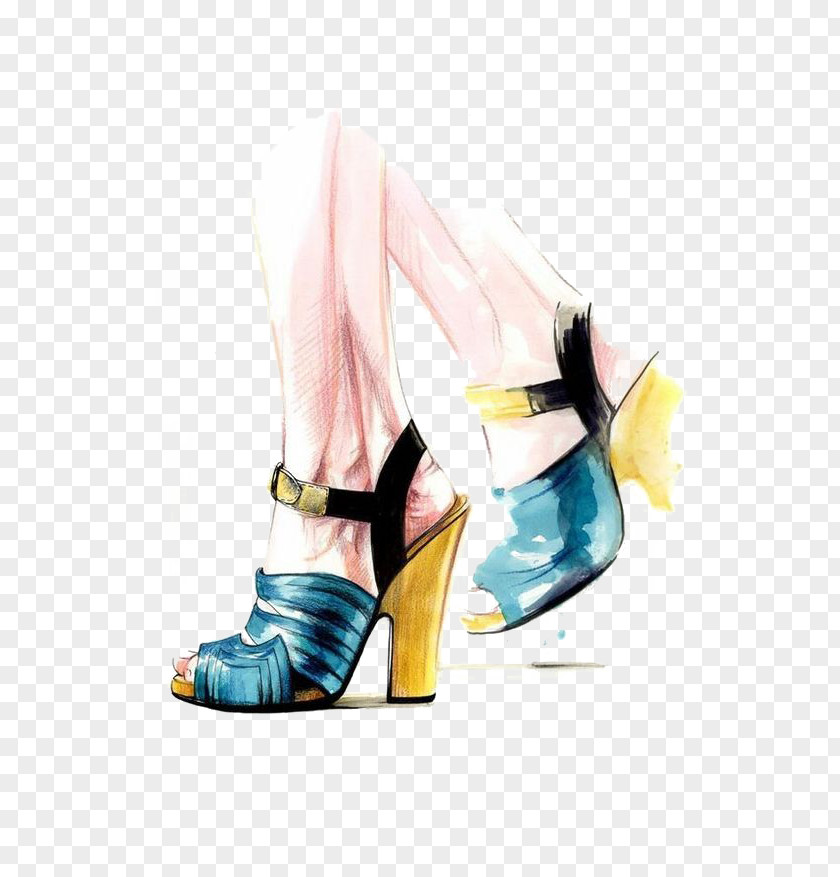 High-heeled Shoes Fashion Illustration Drawing PNG