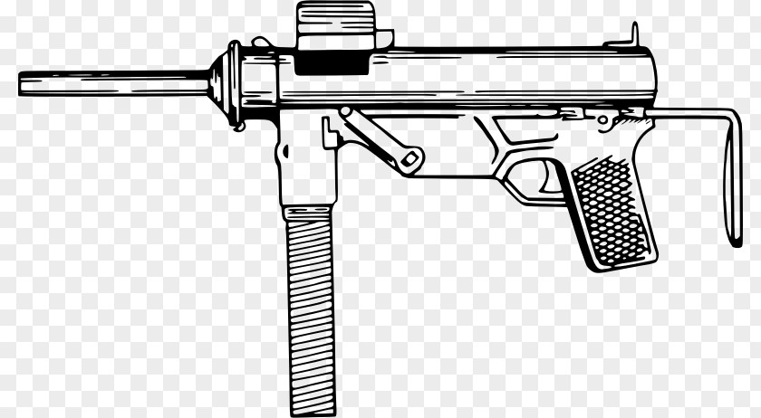 Machinegun Firearm Thompson Submachine Gun Clip Art PNG
