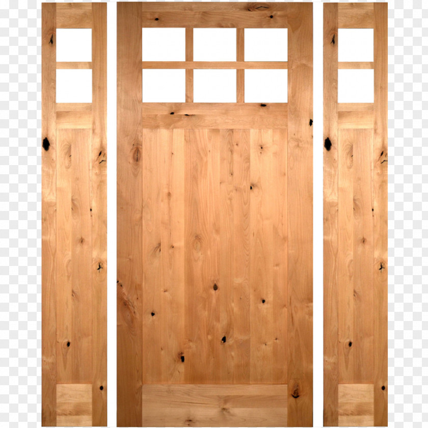 Single Glass Door Beveled Wood Stain House Craftsman PNG
