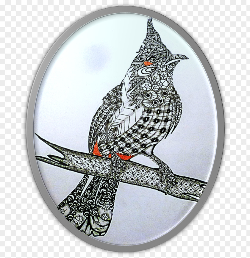 Zetangle Bird Owl Christmas Ornament Fauna PNG