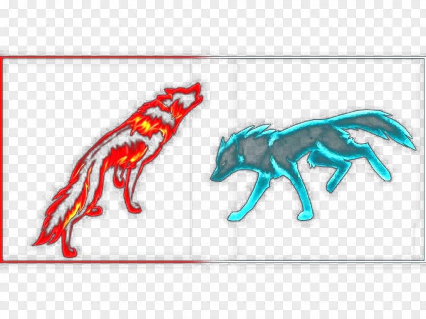 Fire Wolf Ice Gray Flame PNG