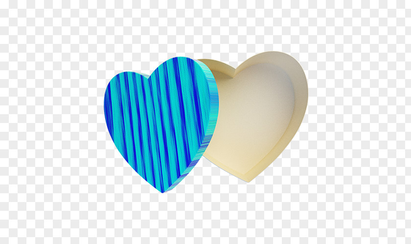 Heart Decoration Packaging And Labeling Box PNG