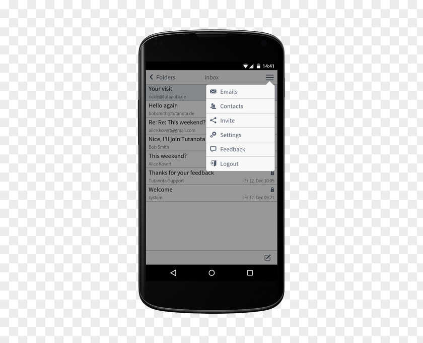Smartphone Feature Phone Tutanota Email PNG