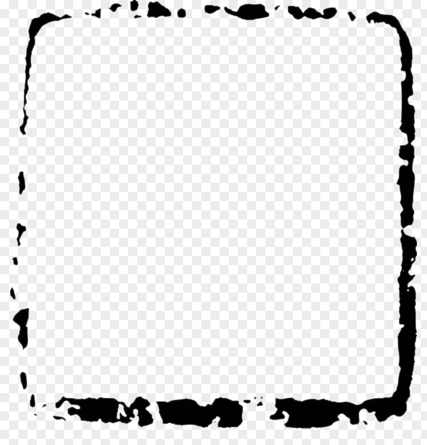 Black Ink Dots Square Frame Diagram And White PNG