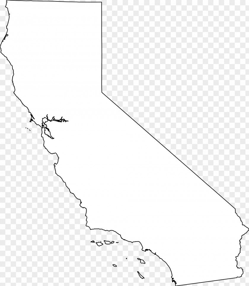 California Outline Republic Blank Map Clip Art PNG