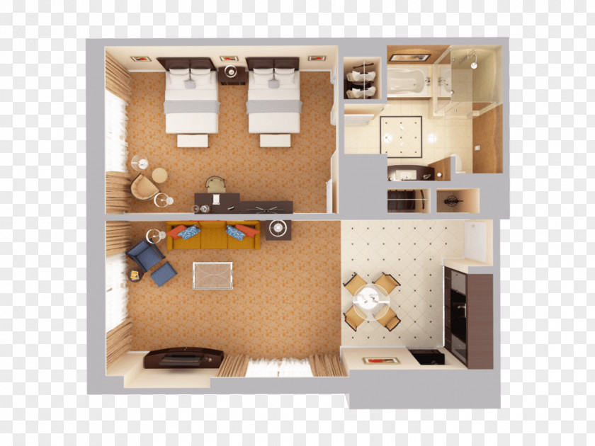 Hotel 3D Floor Plan Waldorf Astoria Orlando Suite PNG