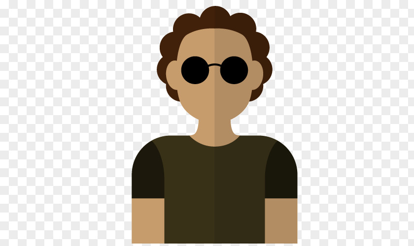 Man With Glasses Musician Cartoon Illustration PNG