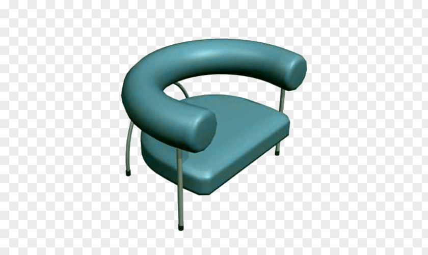 Blue Rounded Seat Chair 3D Modeling Computer Graphics Autodesk 3ds Max Furniture PNG