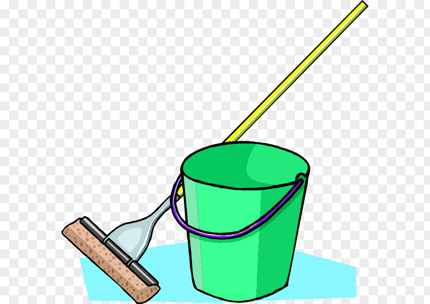 Green Cleaning Cliparts Mop Bucket Broom Clip Art PNG