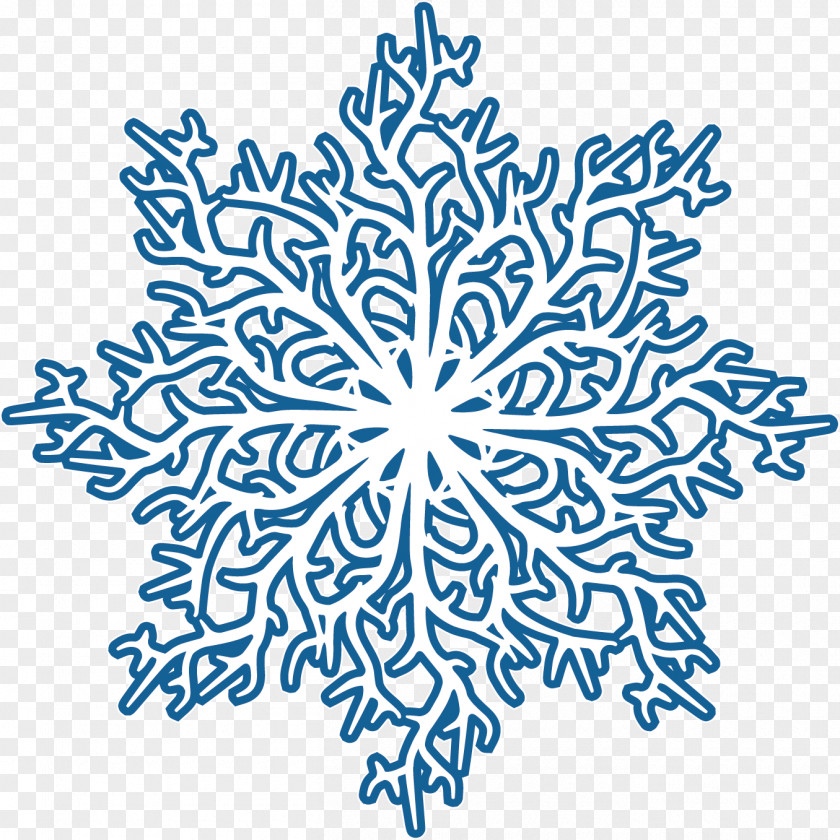 Blue Winter Snowflake Creative Ideas PNG