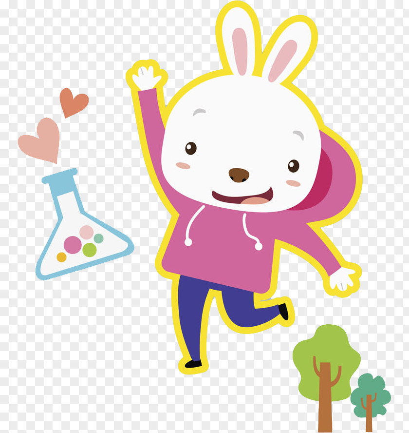Lovely Rabbit Easter Bunny Clip Art PNG