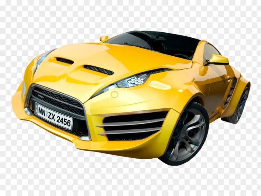 Sports Car Wall Decal Concept Mural PNG
