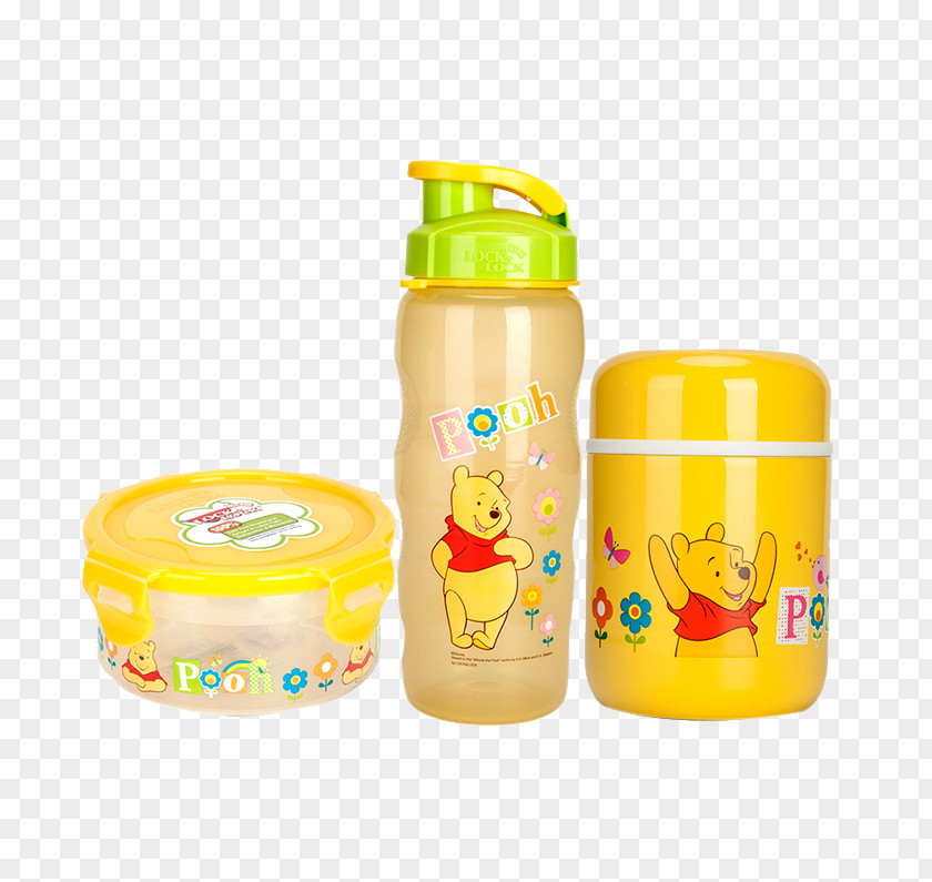 Winnie The Pooh Children's Cartoon Cups Thermos Set Bear PNG