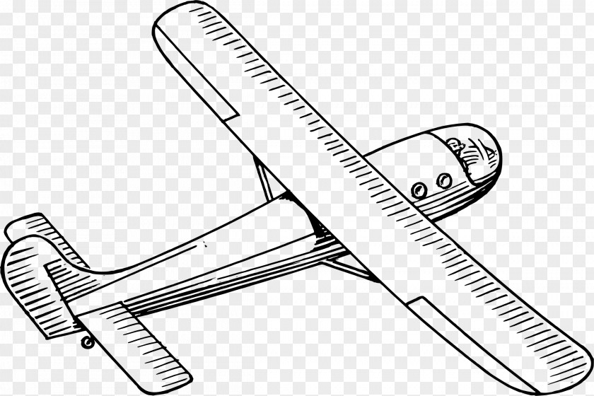 Airplane Glider Line Art Drawing Clip PNG