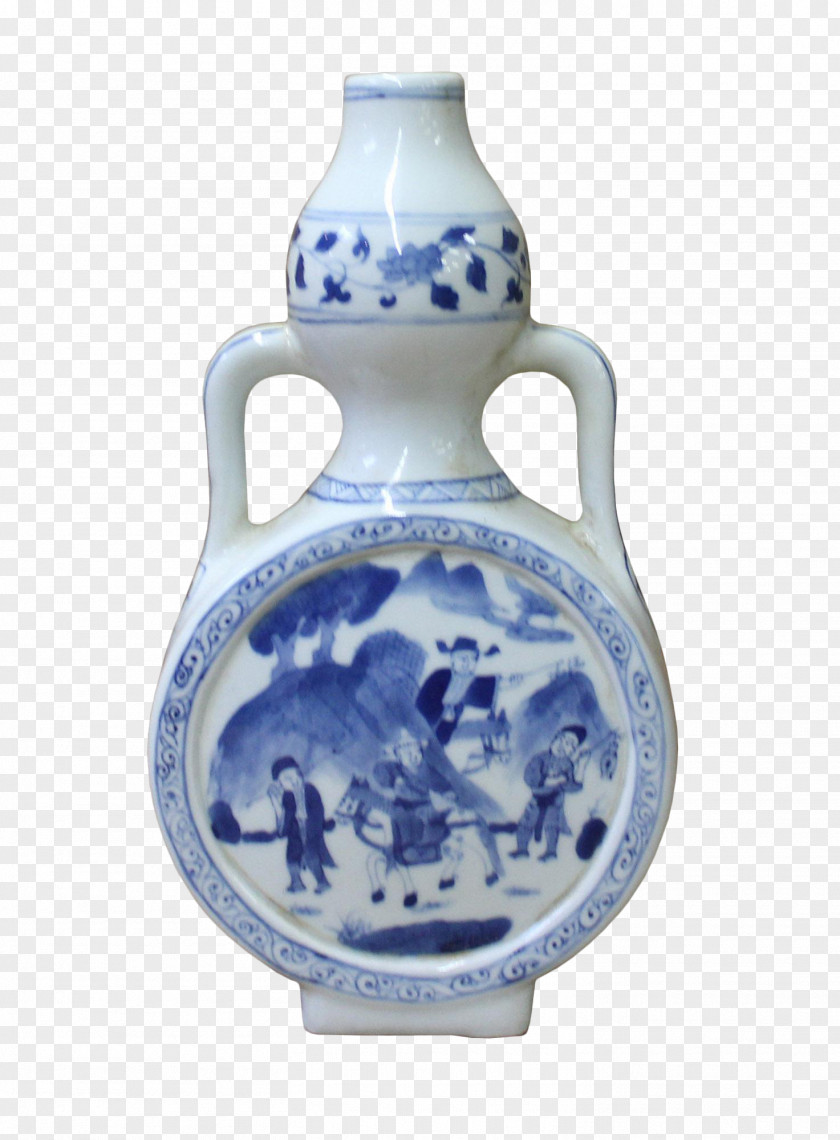Blue And White Porcelain Bowl Vase Pottery Ceramic Gourd PNG