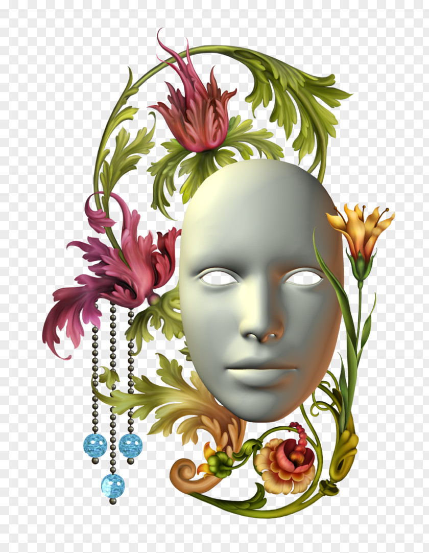 Mask Flower Floral Design Clip Art PNG