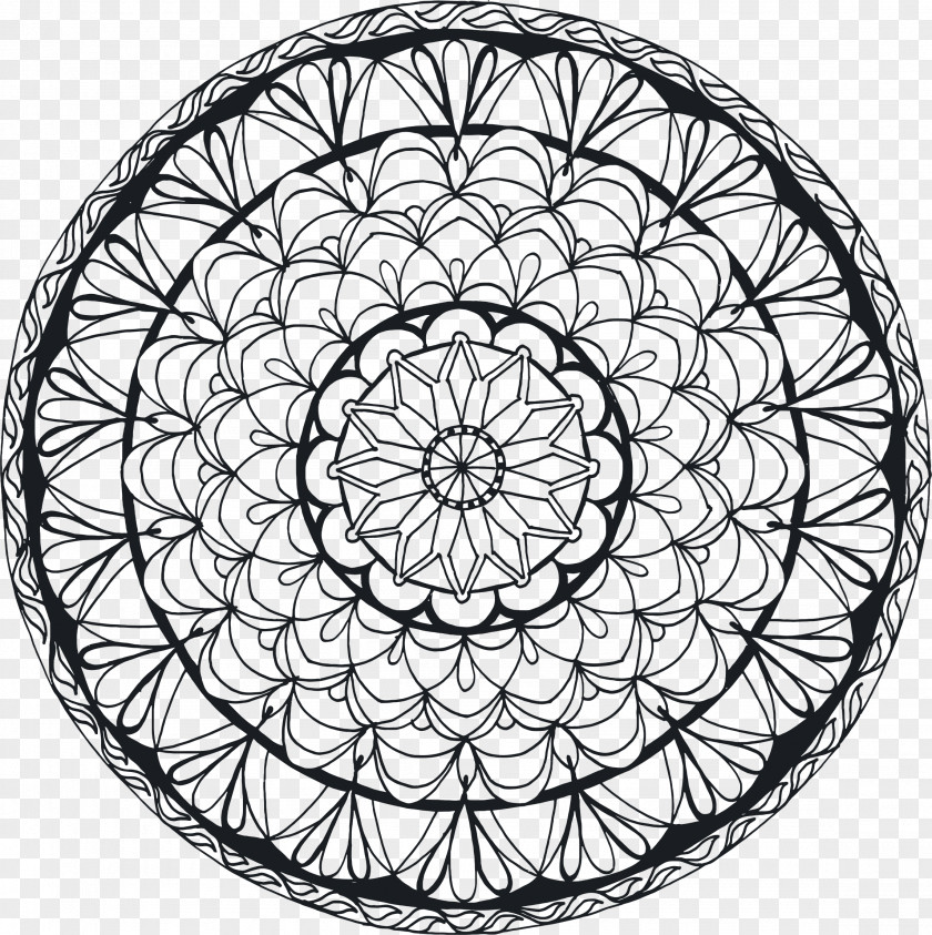 Child Mandala Coloring Book Drawing PNG