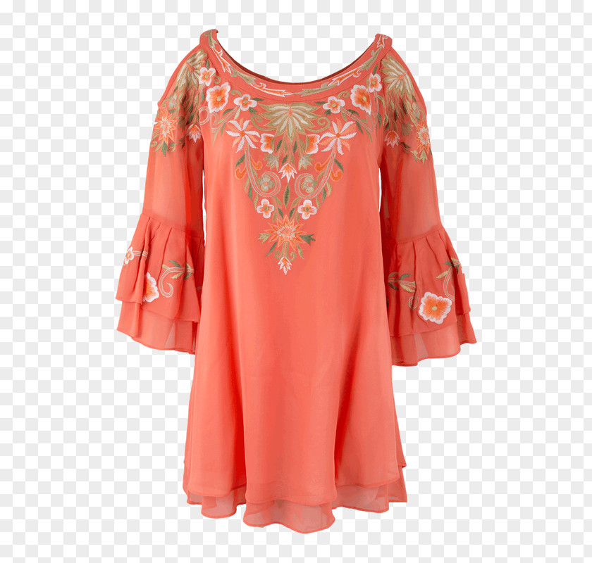 Coral Collection Dress Clothing Sleeve Blouse Shoulder PNG