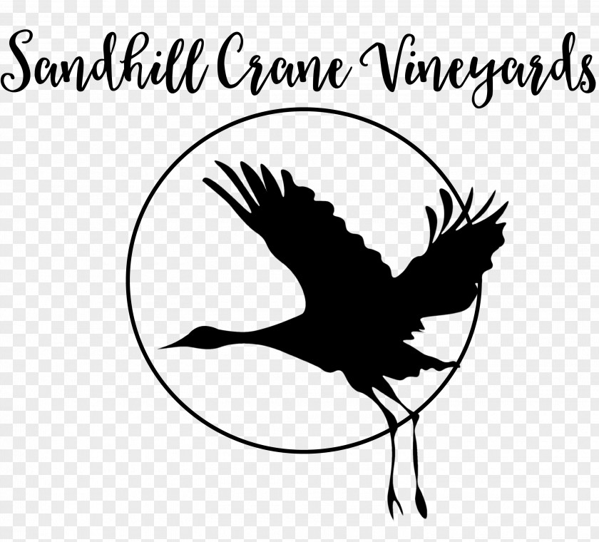 Crane Sandhill Vineyards Wine Common Grape Vine Logo PNG