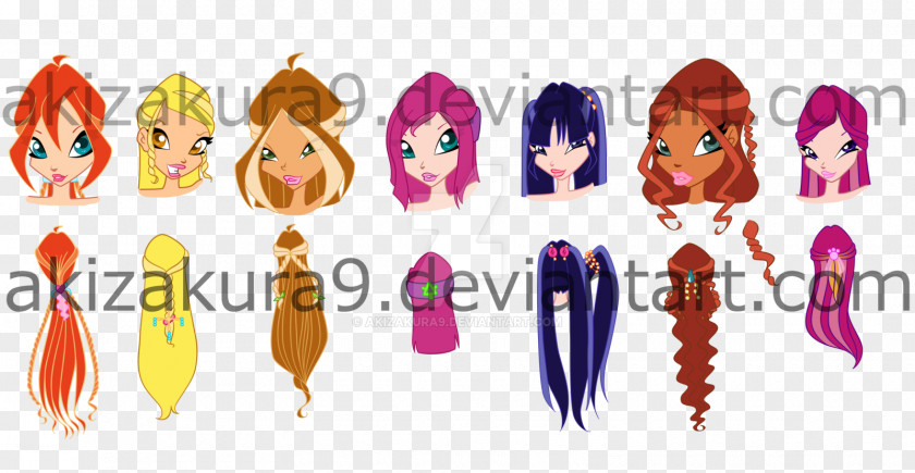 Hairstyle Template Stella Flora Musa PNG