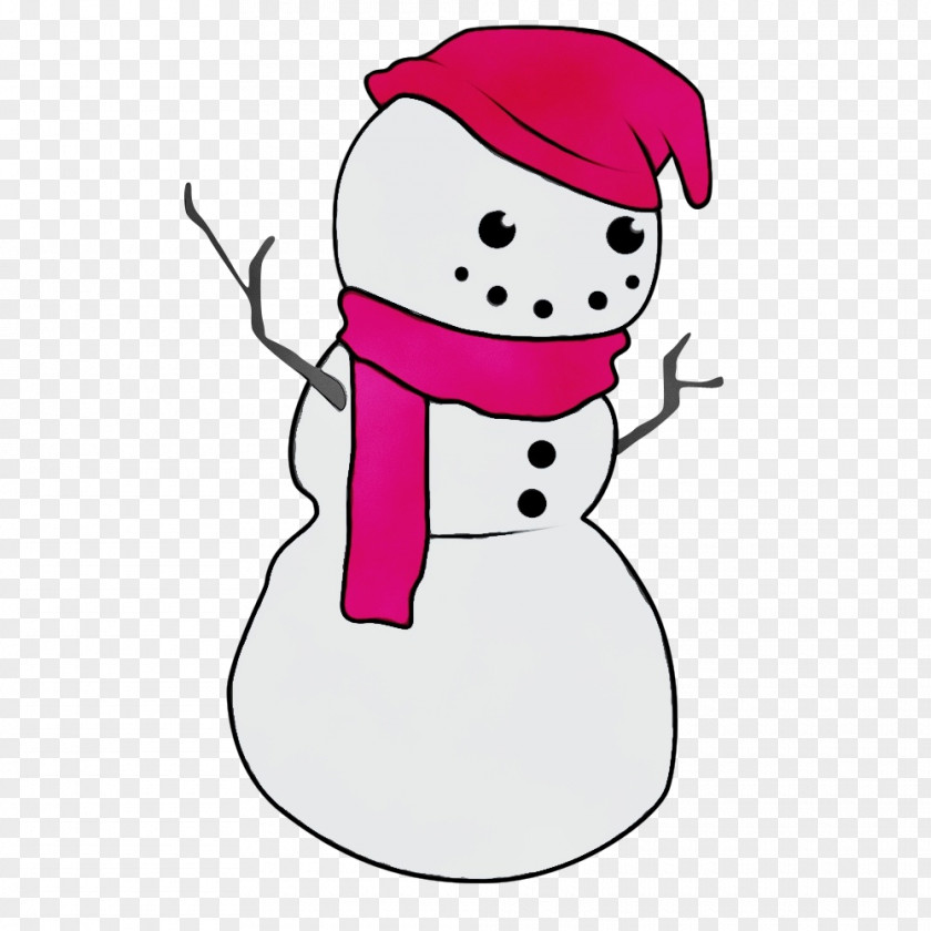 Smile Pink Christmas Watercolor PNG