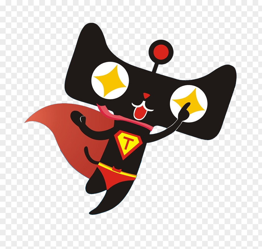 Superman Cat Creative Tmall Cartoon PNG