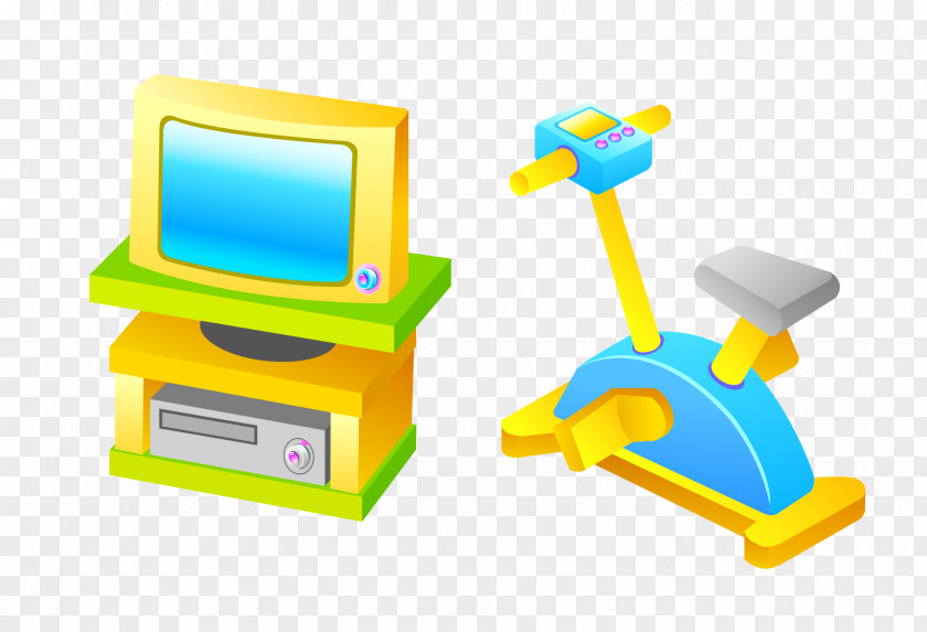 Vector Fitness Equipment Sports Cartoon PNG