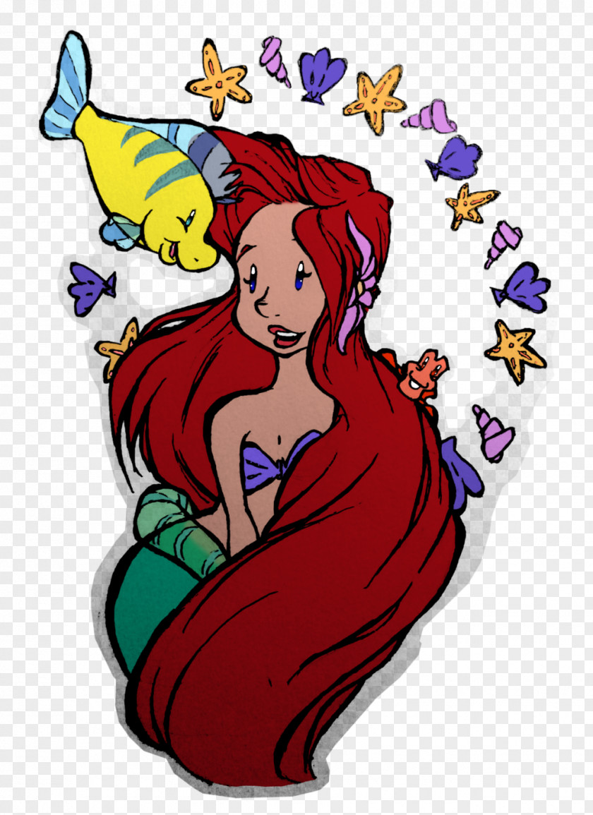 Flounder Little Mermaid DeviantArt Artist Female PNG