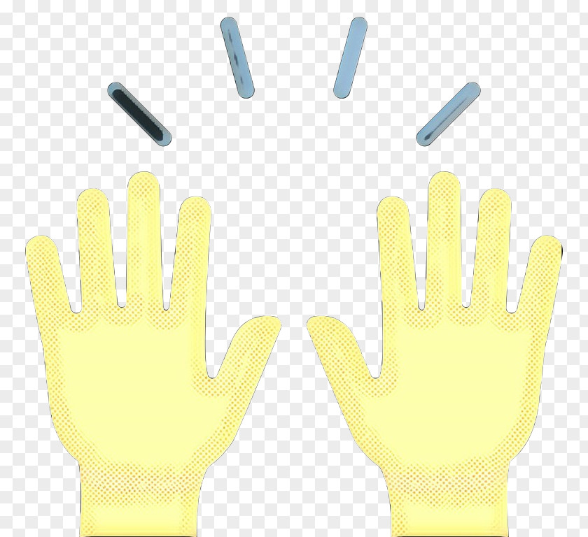 Gesture Fashion Accessory Glove Yellow Safety Hand Finger PNG