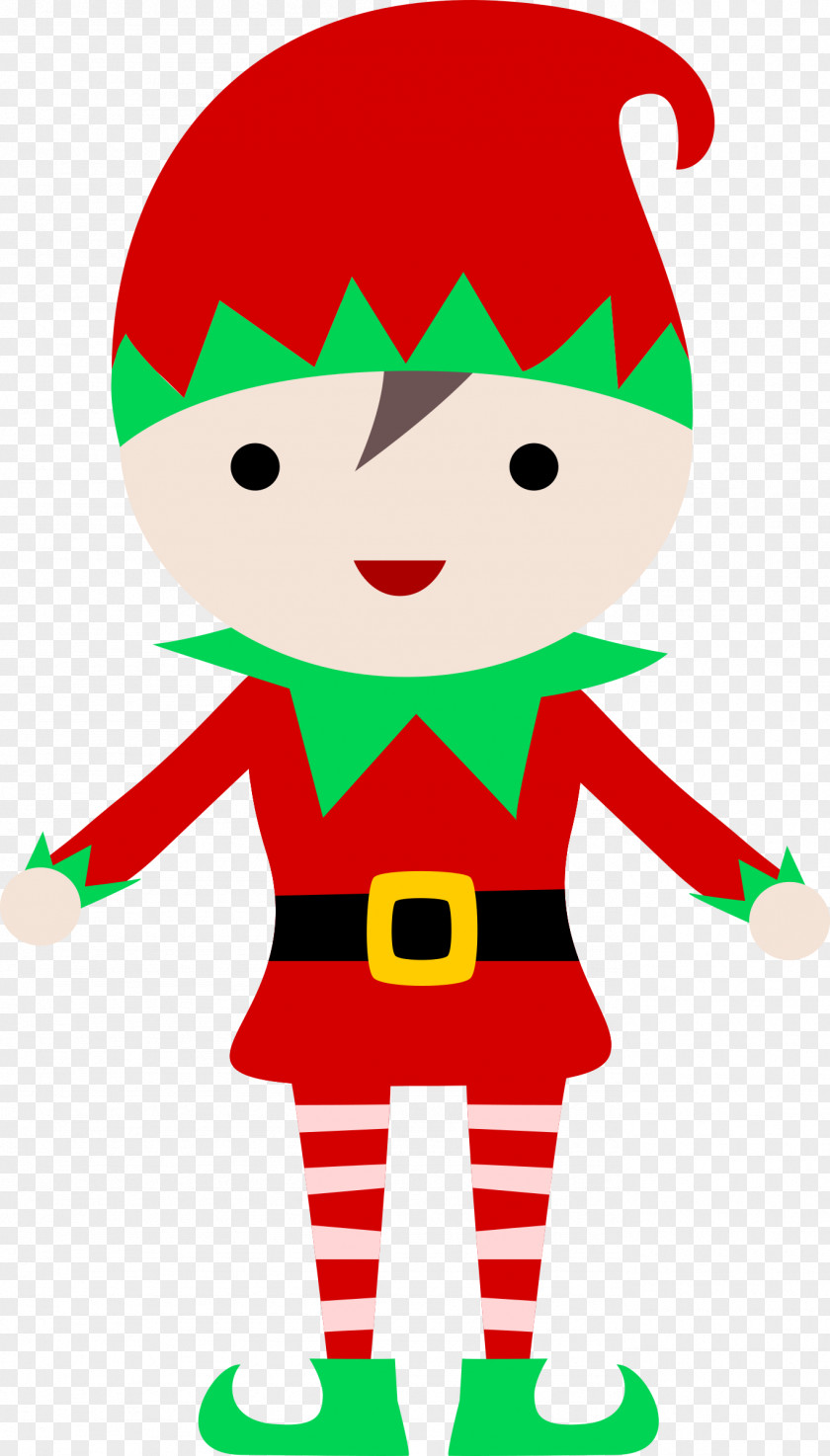 Elf Cartoon Line Art Christmas Clip PNG