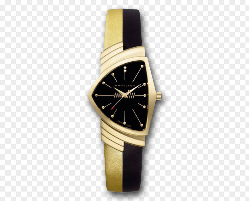 Hamilton Watch Company Ventura Colored Gold Bracelet PNG