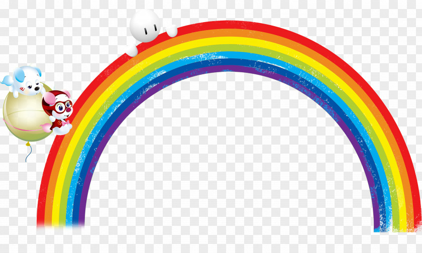 Rainbow Dog Graphic Design PNG