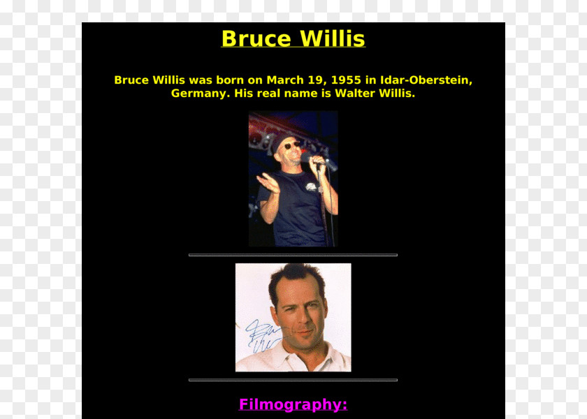 Bruce Willis Poster Advertising Muscle Human Comedy PNG