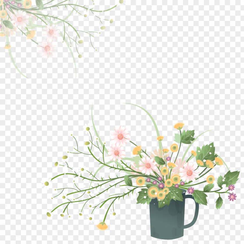 Small Fresh Pastoral Bouquet Flower Television Download PNG