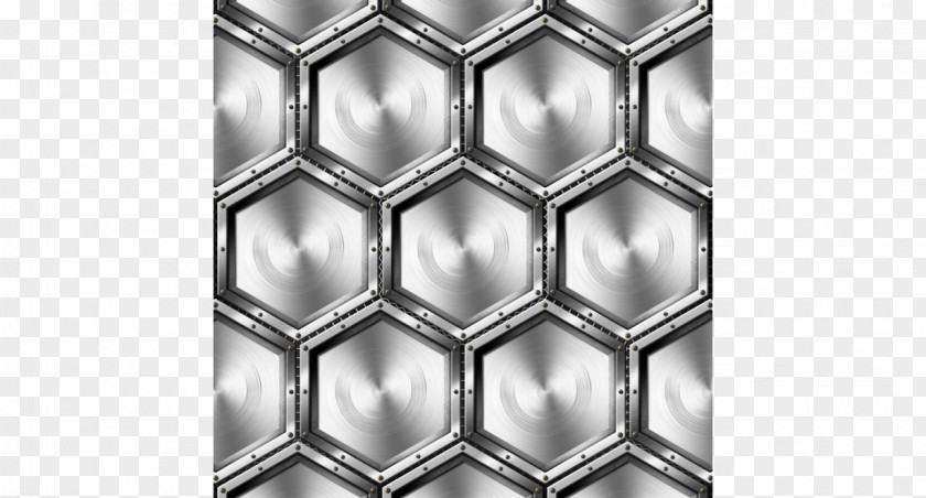 Hexagon Background Steel Hexagonal Tiling Metal PNG