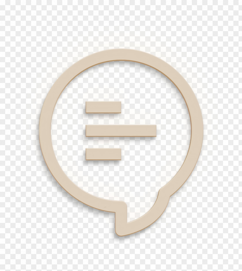 Logo Beige Bubble Icon Communication Conversation PNG