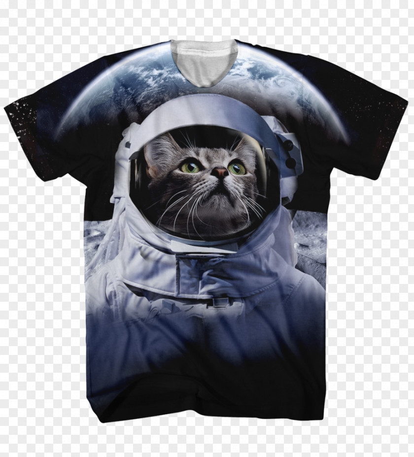 T-shirt Earthrise Cat Sleeve Bag PNG