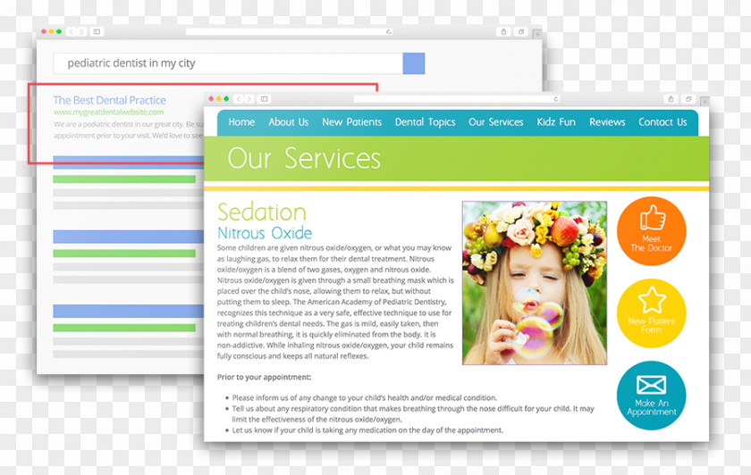 Web Design Responsive Page Dentistry PNG
