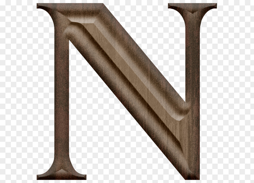 Wood Carving Letter N Grain Sculpture PNG