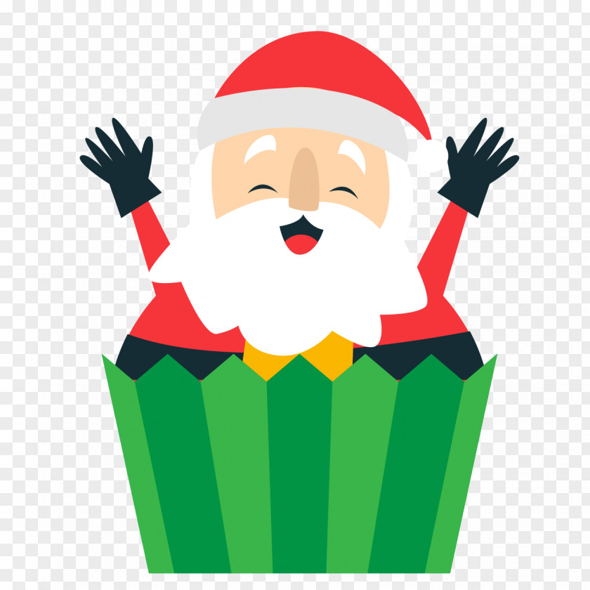 Forma Para Cupcakes Holiday Santa Claus Clip Art PNG