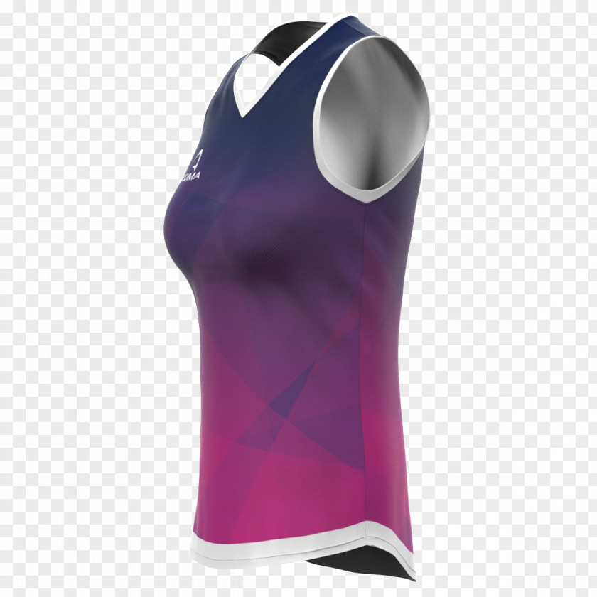 Netball Court Outerwear Sleeveless Shirt PNG