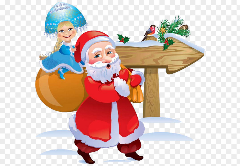 Santa Claus Ded Moroz Snegurochka Christmas PNG