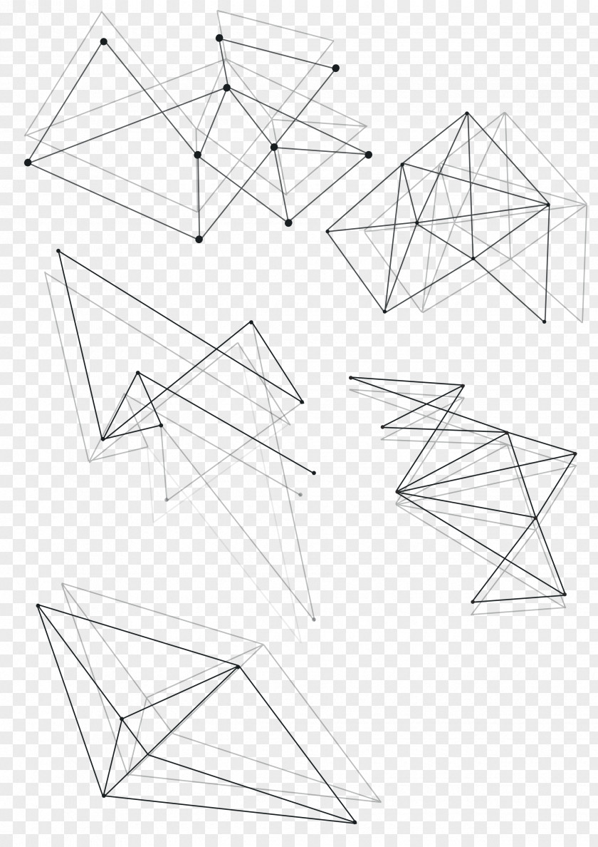 Science And Technology Lines Triangle Symmetry Structure Area Pattern PNG