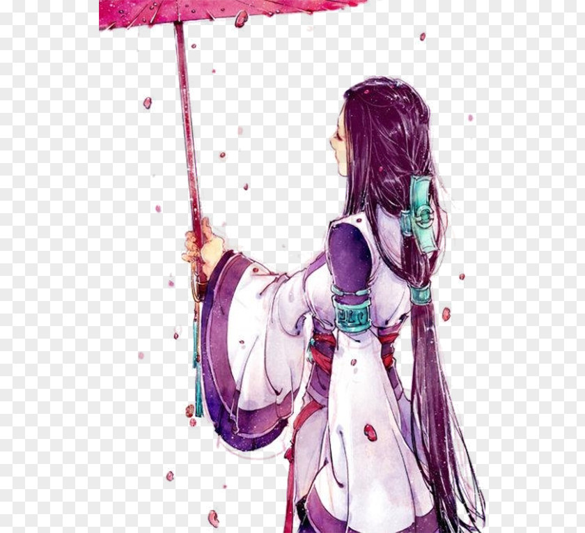 Woman Umbrella Material U4e1cu534eu5e1du541b Sina Weibo Actor Tagged Illustration PNG