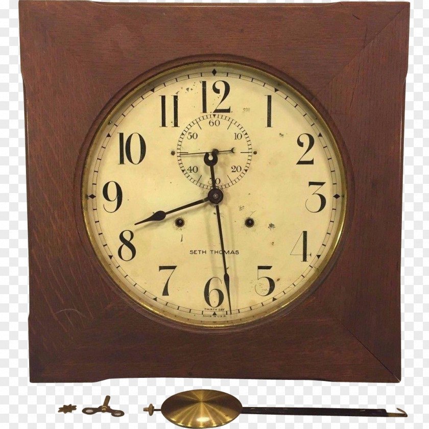 Clock Thomaston Mantel Pendulum Antique PNG