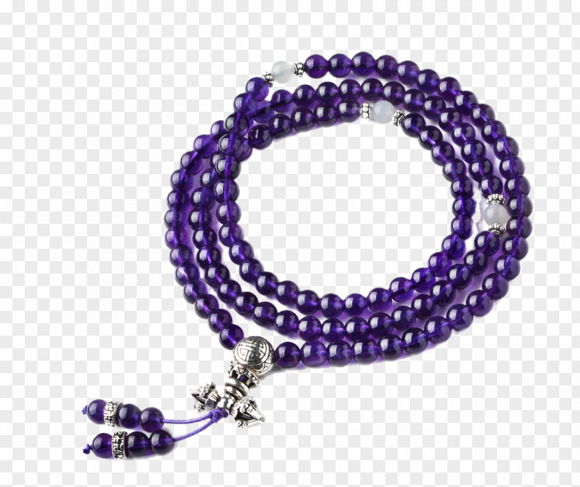 Donghai Crystal Family Of Dark Purple Beads 108 Amethyst Bracelet Taobao Buddhist Prayer Quartz PNG