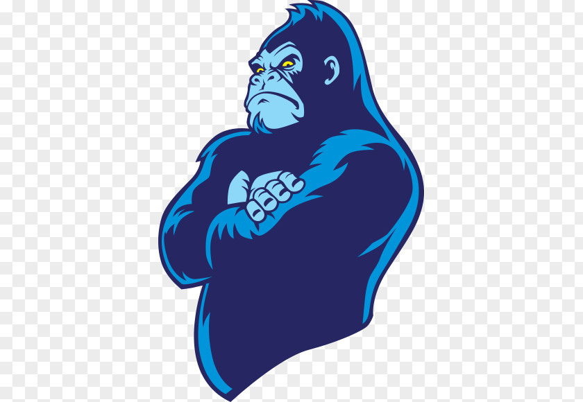 Gorilla Western Drawing Logo PNG