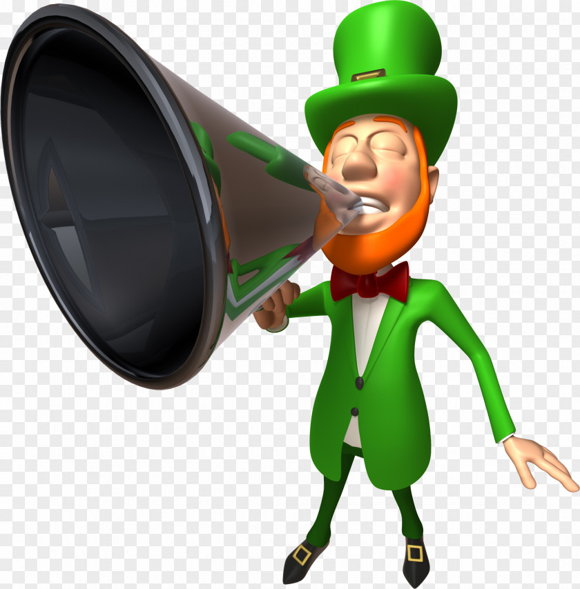 Megaphone Green Goblin Ireland Leprechaun PNG
